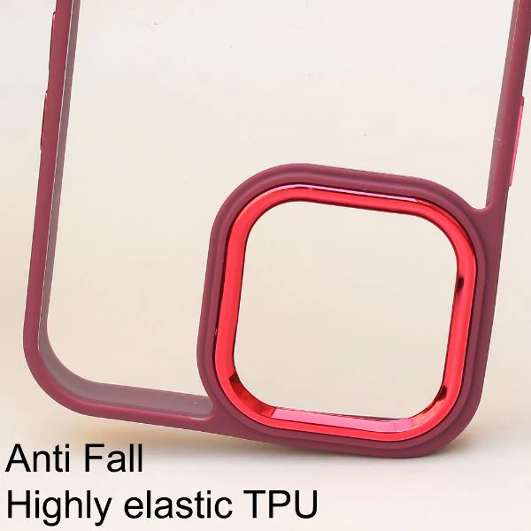 Mehroon Metal Safe Transparent Case for Apple iphone 15 Pro - Image 3