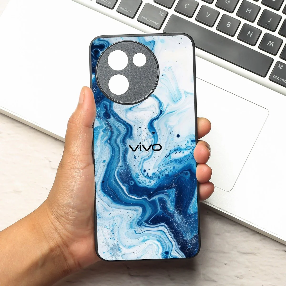 Neptune Swirl metal back case for Vivo T3X
