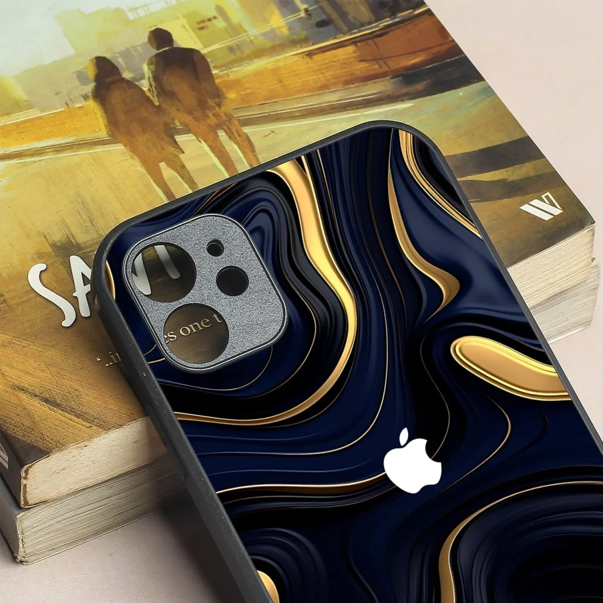 Noir Gold metal back case for Apple Iphone 12 - Image 3