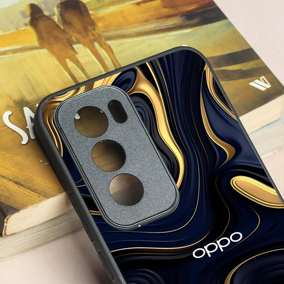 Noir Gold metal back case for Oppo Reno 12 - Image 3