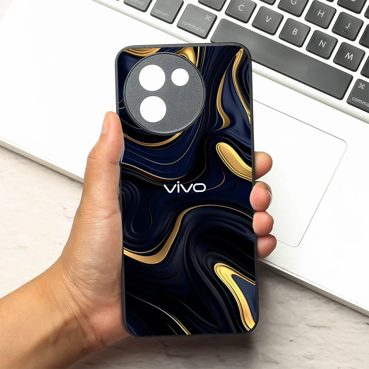 Noir Gold metal back case for Vivo T3X