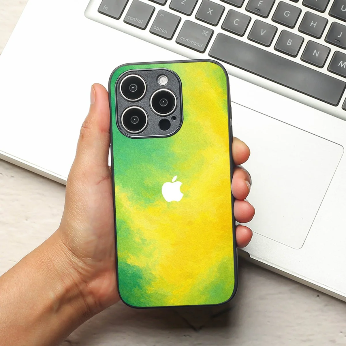 Ocean oil Paint (MB) Silicone Case for Apple Iphone 14 Pro Max