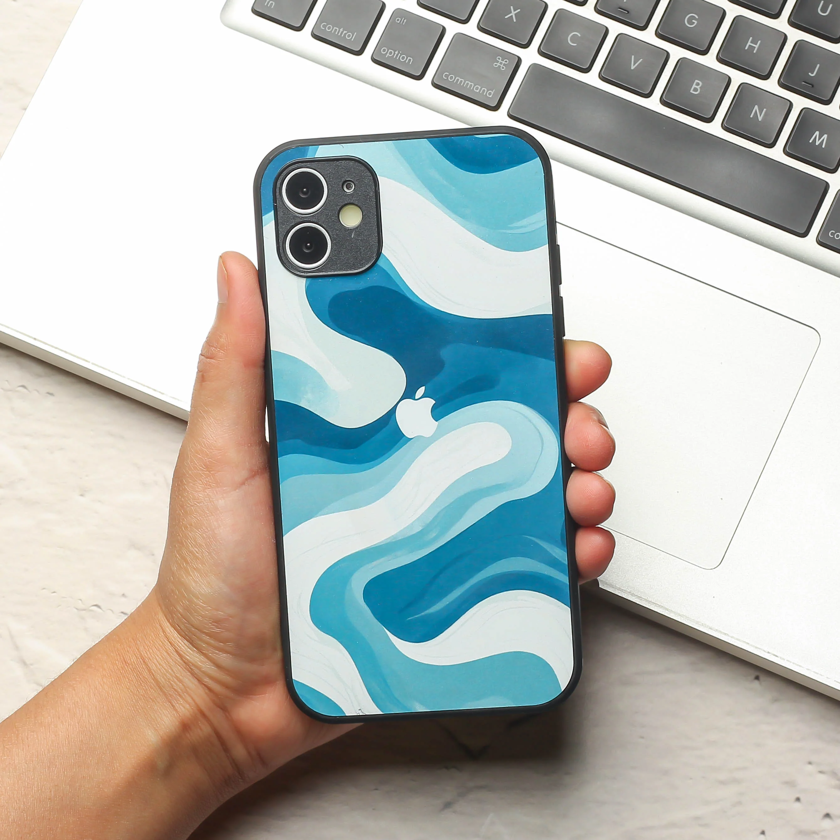 Oceanic Flow metal back case for Apple Iphone 11