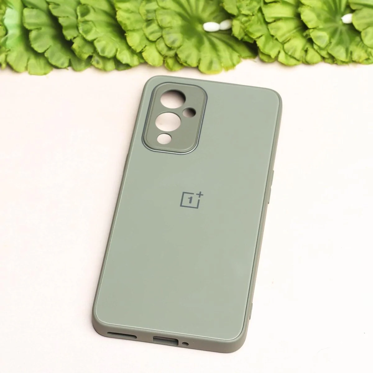 Olive Green camera Safe mirror case for Oneplus 9 - Image 2
