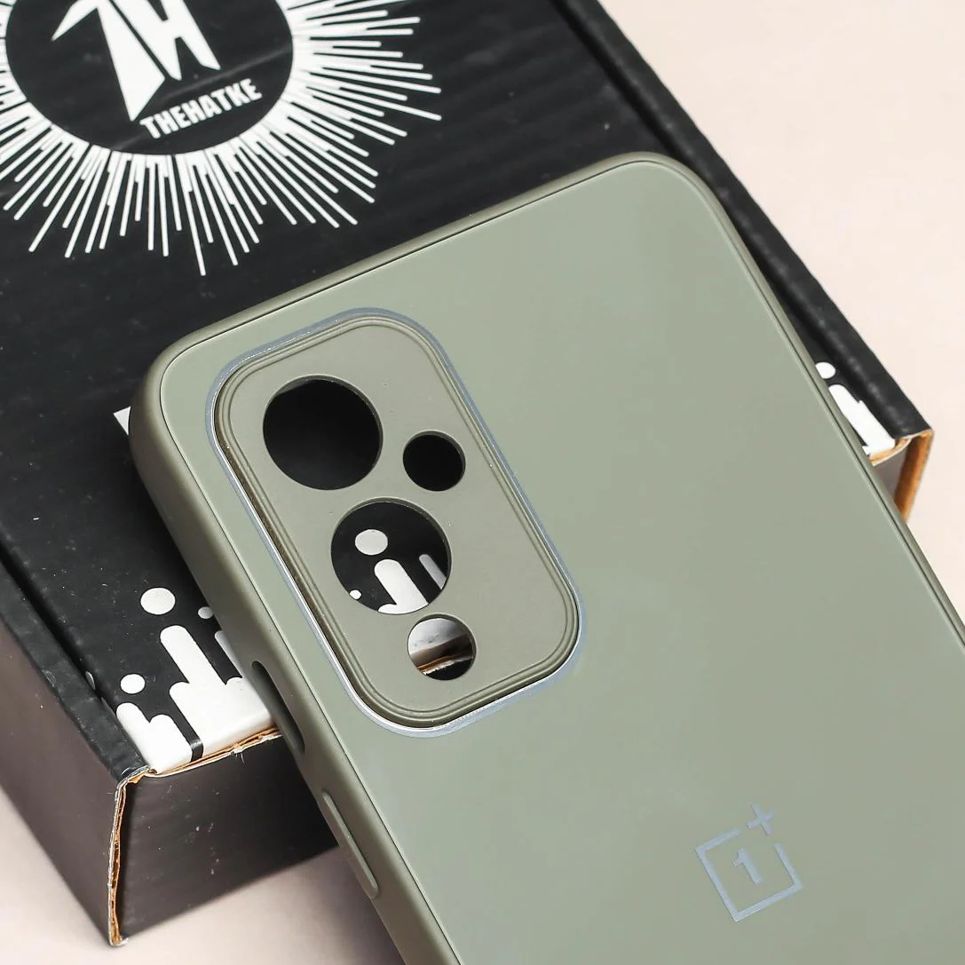 Olive Green camera Safe mirror case for Oneplus 9 - Image 4