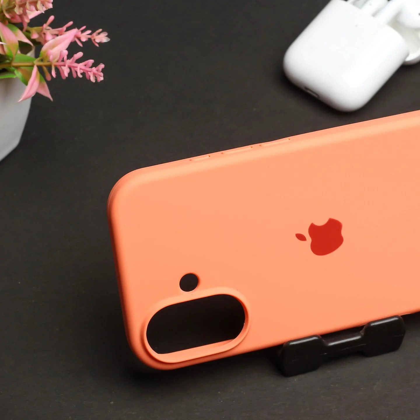 Orange Original Silicone case for Apple iphone 16 Plus - Image 3
