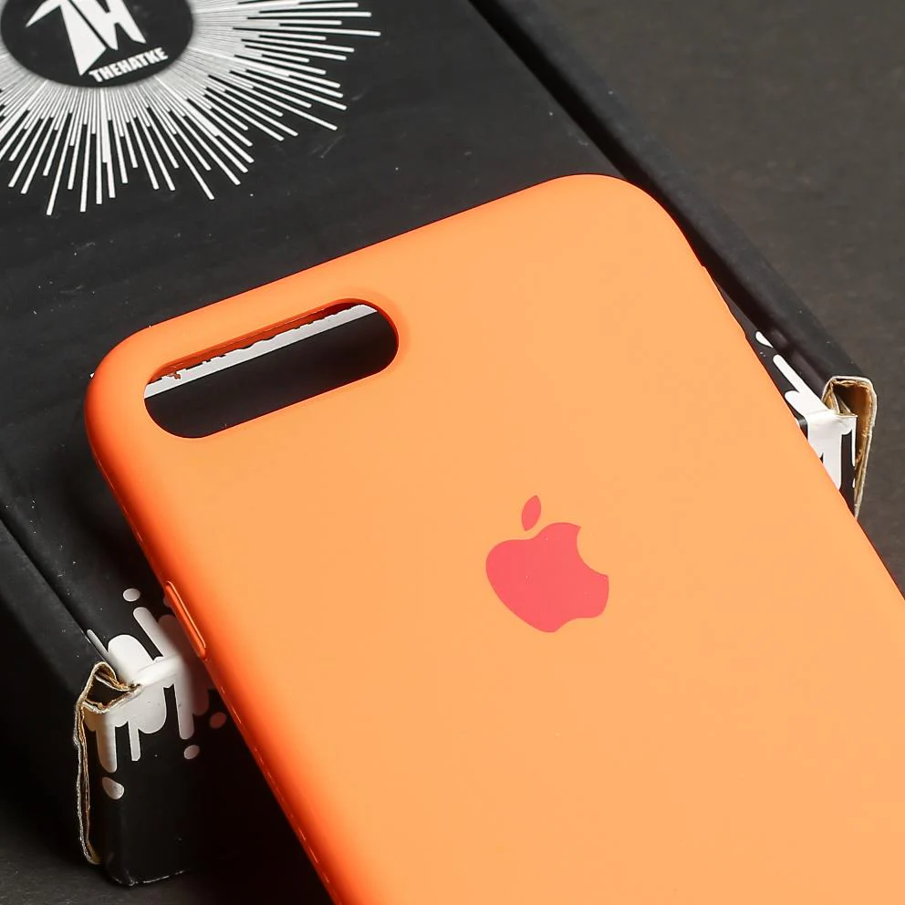 Orange Original Silicone case for Apple iphone 7 Plus - Image 4