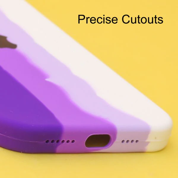 Orchid Rainbow Silicone Case for Apple iphone 12 Pro Max - Image 5