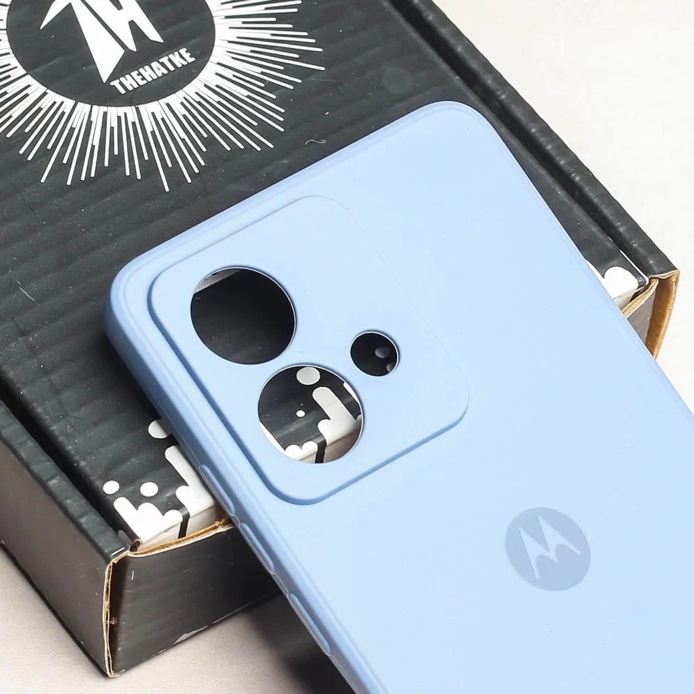 Pastel Blue Camera Original Silicone case for Motorola G84 - Image 4