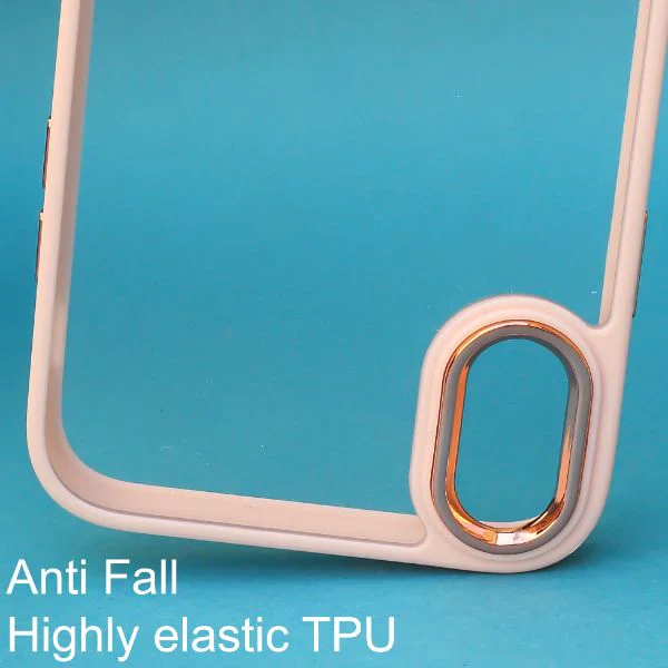 Peach Metal Safe Transparent Case for Apple iphone X/xs - Image 2