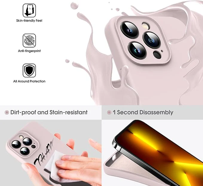 Peach Original Camera Safe Silicone case for Apple iphone 15 Pro Max - Image 2