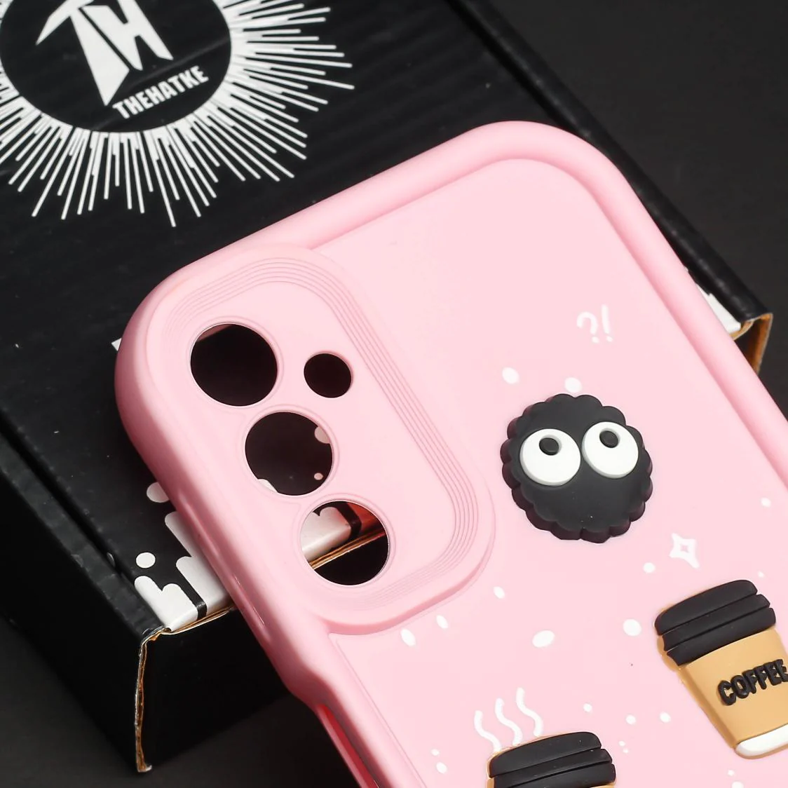 Pink COFFEE (ALWAYS HAPPY) Silicone case for Samsung A35 - Image 4