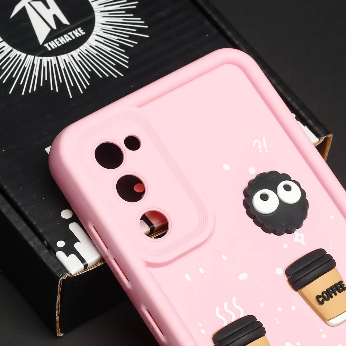 Pink COFFEE (ALWAYS HAPPY) Silicone case for Samsung S20 FE - Image 4