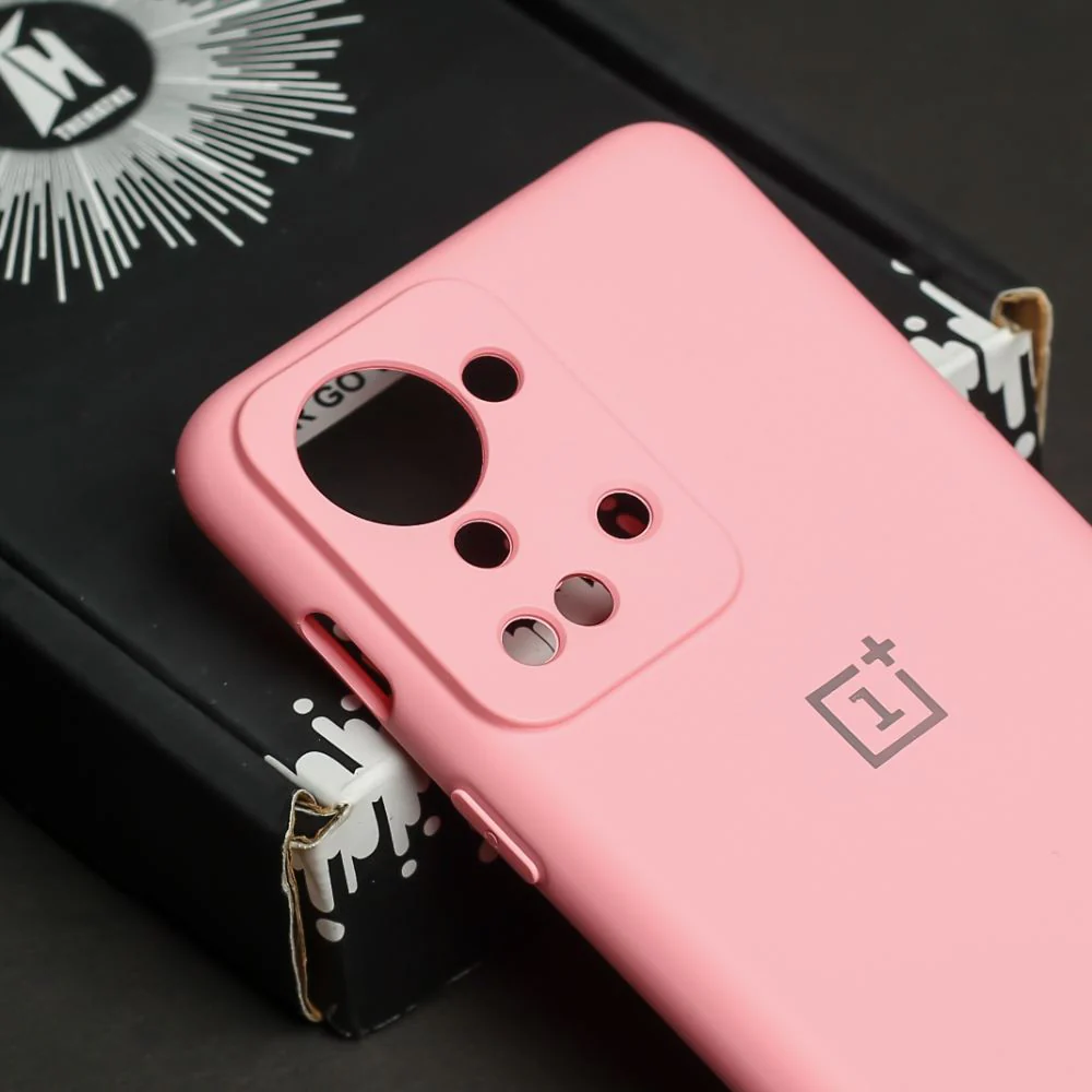 Pink Original Camera Safe Silicone case for Oneplus Nord 2T - Image 3