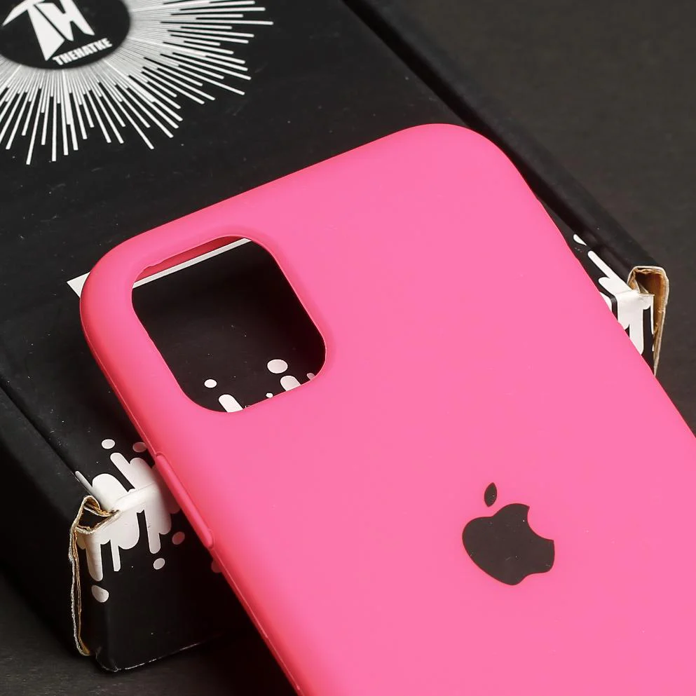 Hot Pink Original Silicone case for Apple iphone 11 - Image 4