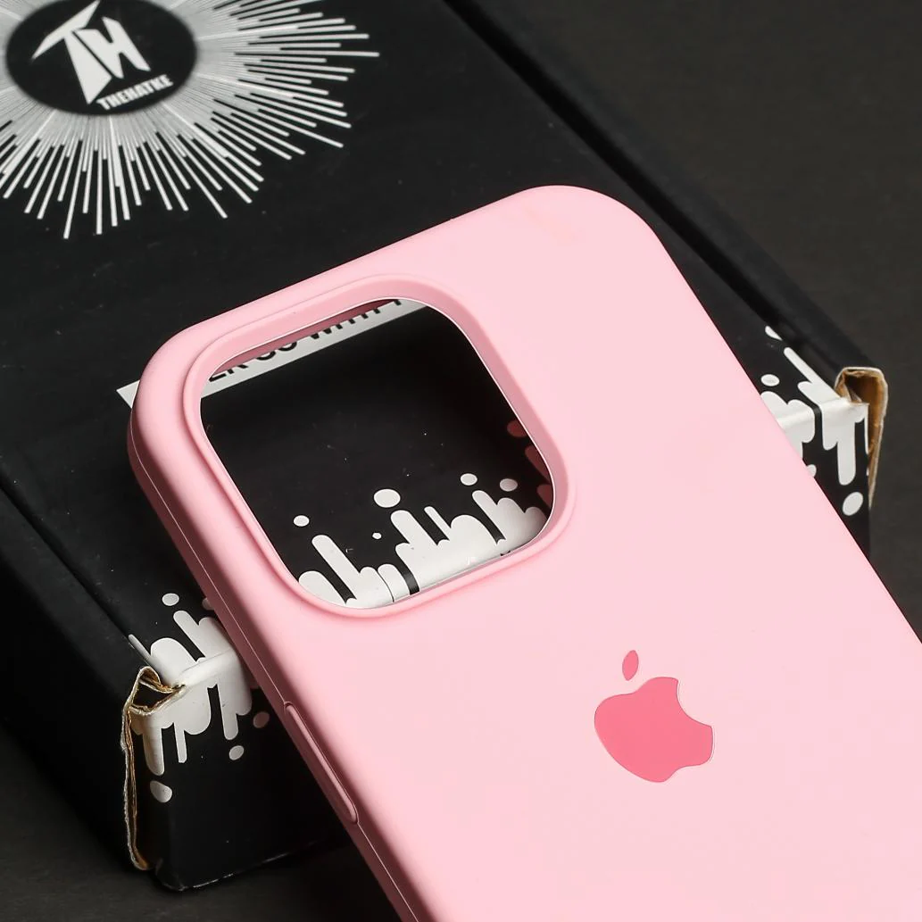 Pink Original Silicone case for Apple iphone 16 Pro Max - Image 4