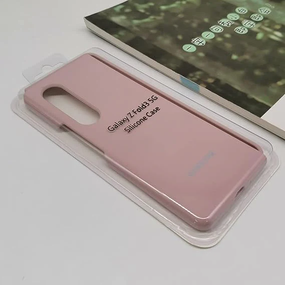 Pink Original Silicone case for Samsung Z Fold 4 5G - Image 2