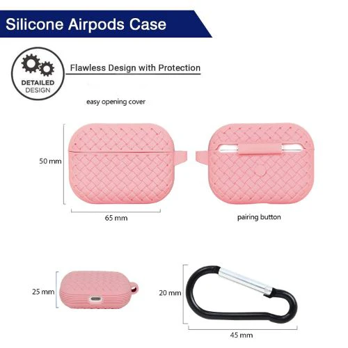 Pink Stylish Silicone Case For Apple Airpods Pro - Image 5