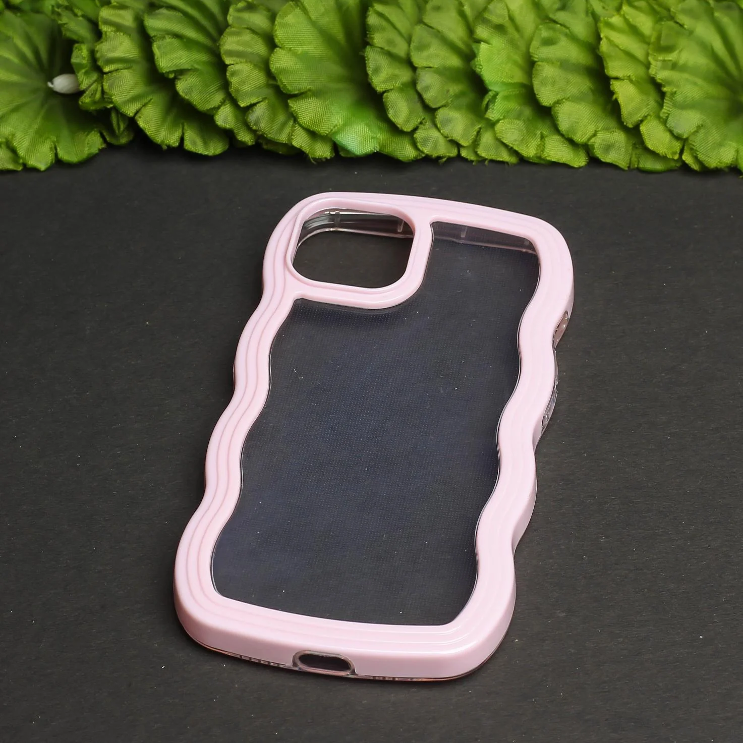 Pink Zig Zag Frame Silicon Case for Apple Iphone 13 - Image 2