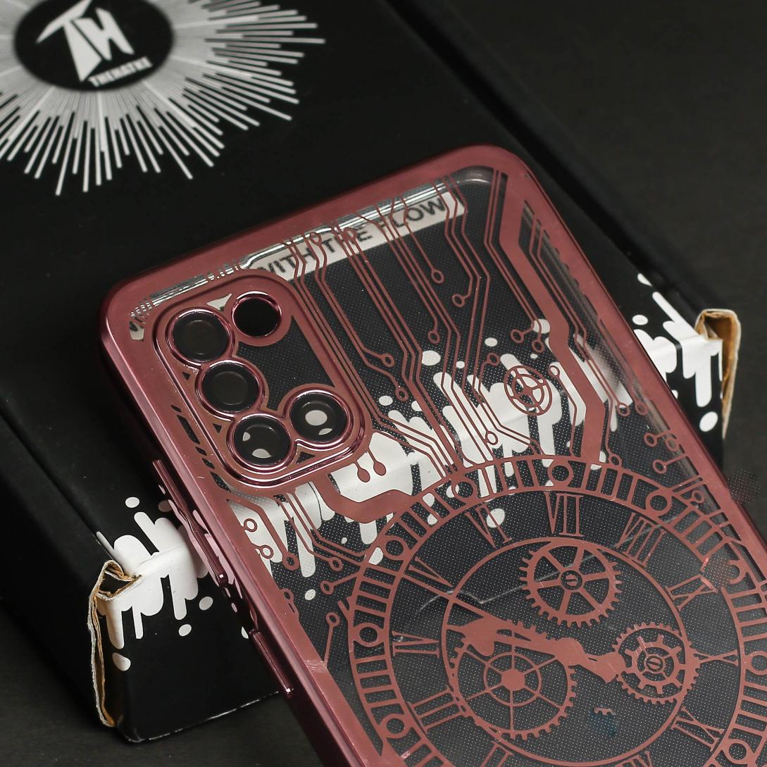 Pink Watch Machine Logo Cut Transparent Case for Samsung A31 - Image 4