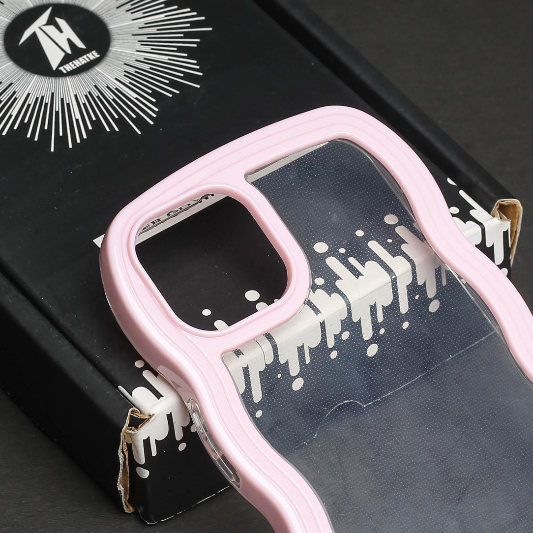 Pink Zig Zag Frame Silicon Case for Apple Iphone 14 Plus - Image 4