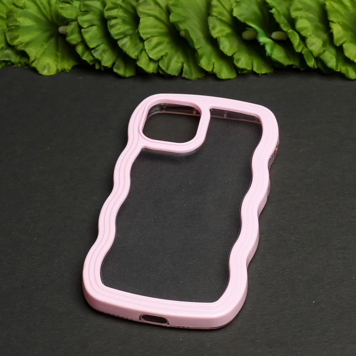 Pink Zig Zag Frame Silicon Case for Apple Iphone 14 Pro Max - Image 2