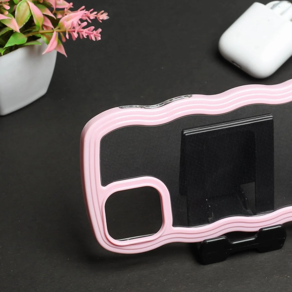 Pink Zig Zag Frame Silicon Case for Apple Iphone 15 Pro Max - Image 2