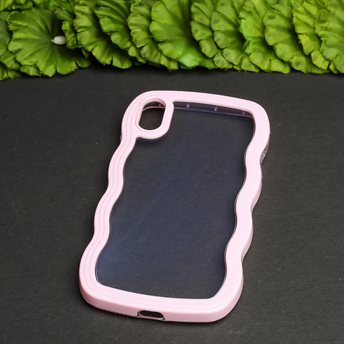 Pink Zig Zag Frame Silicon Case for Apple Iphone Xs Max - Image 2