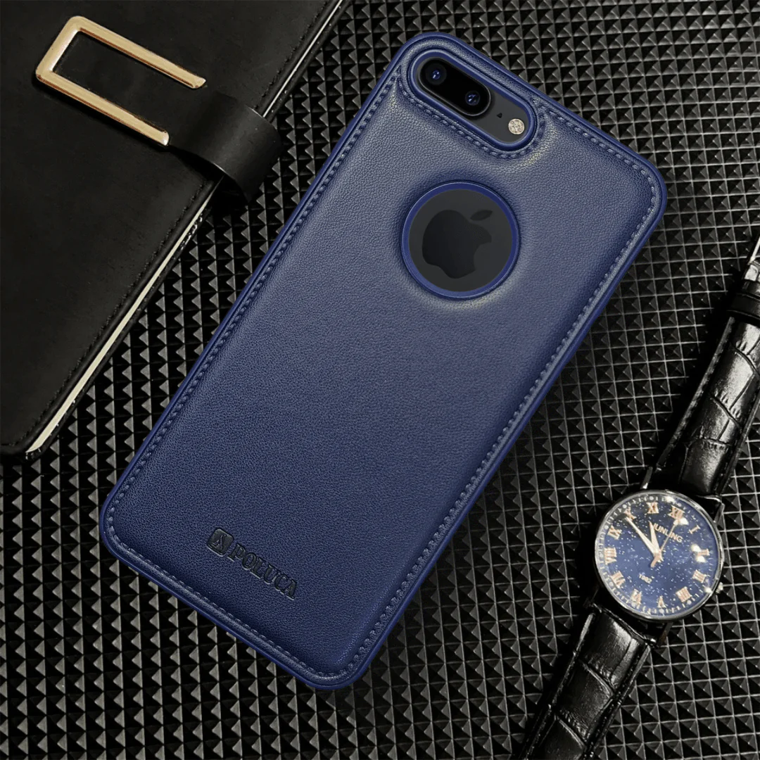 Prime Leather Dark Blue Leather Case for Apple Iphone 7 Plus