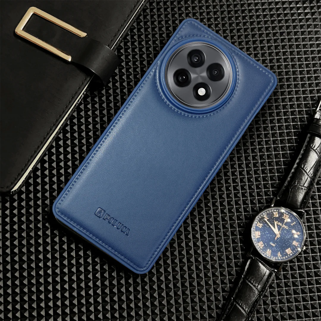 Prime Leather Dark Blue Leather Case for Oneplus 13R