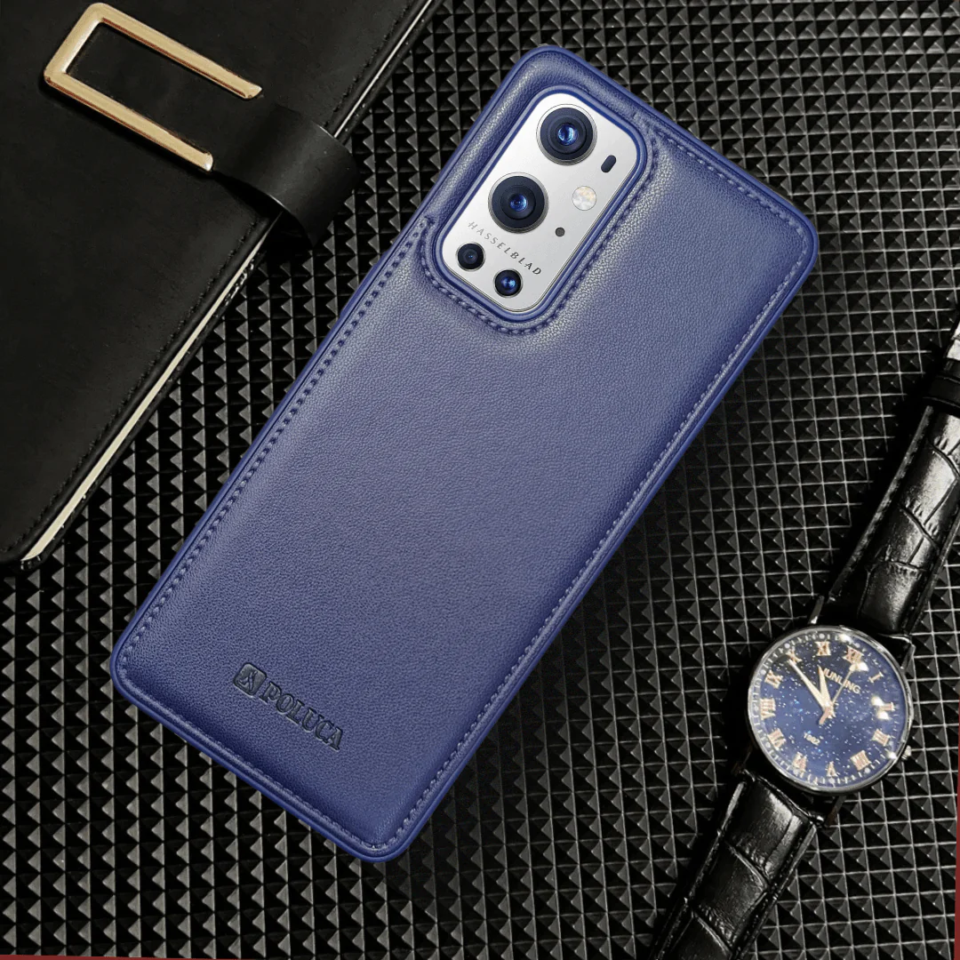 Prime Leather Dark Blue Leather Case for Oneplus 9 Pro