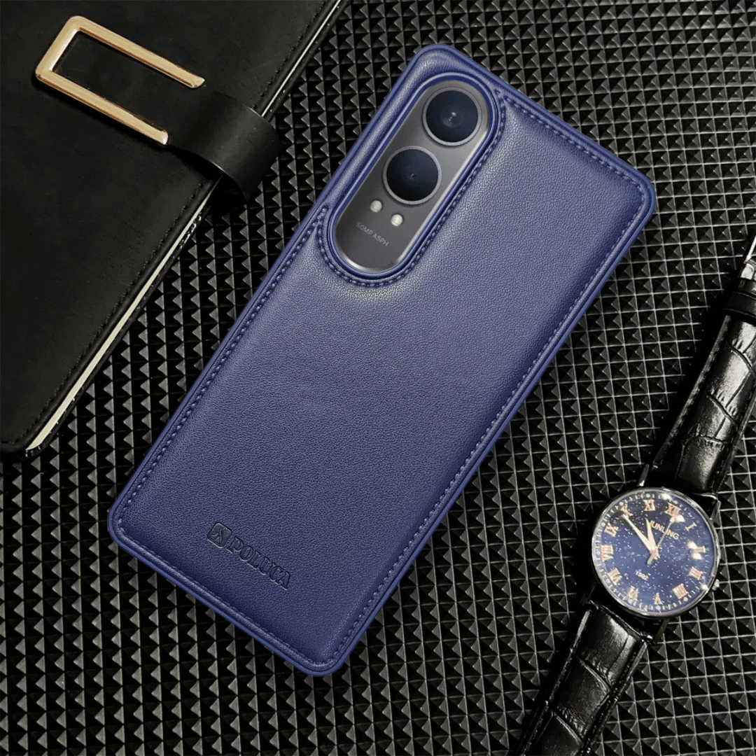 Prime Leather Dark Blue Leather Case for Oneplus Nord Ce 4 Lite