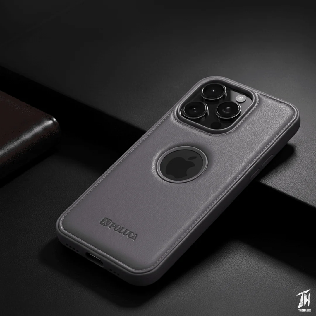 Prime Leather Grey Leather Case for Apple Iphone 16 Pro Max