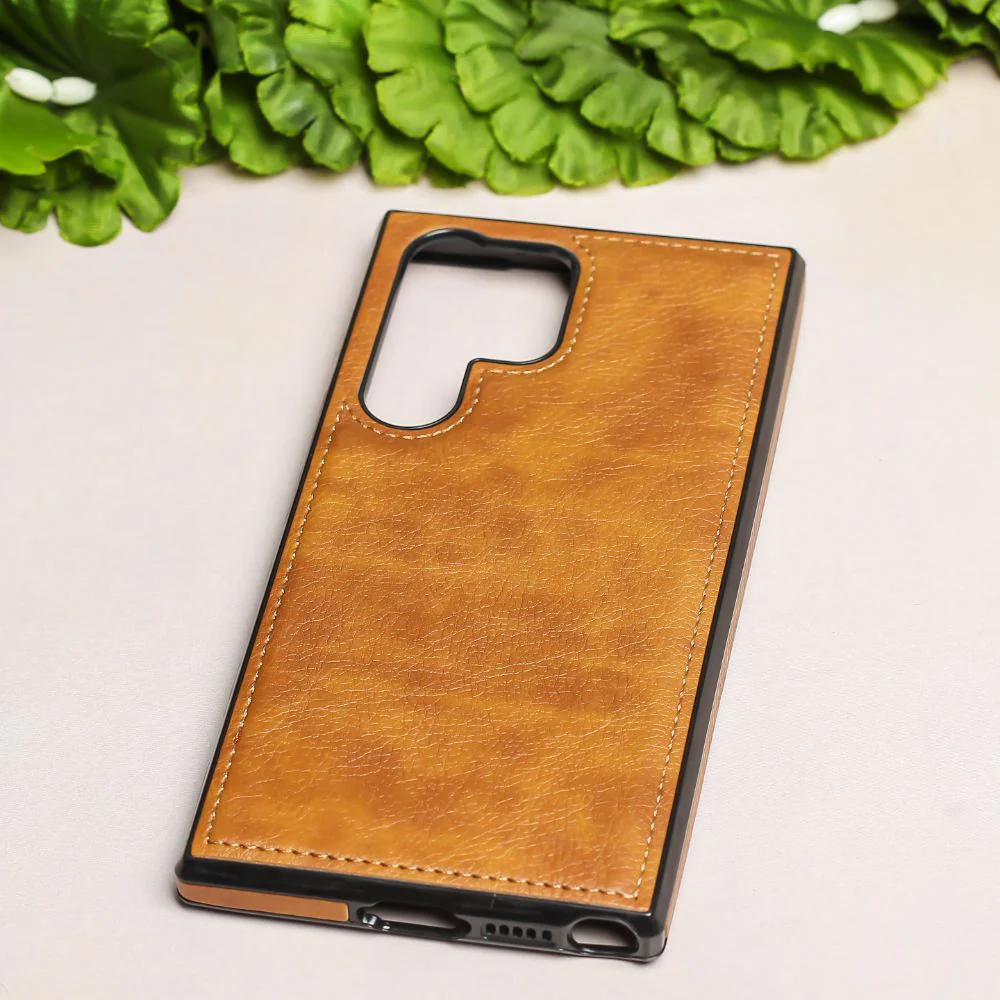 Puloka Brown Leather Case for Samsung S22 Ultra - Image 2