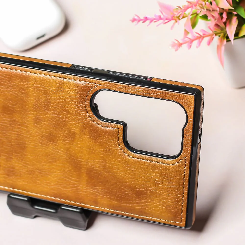 Puloka Brown Leather Case for Samsung S24 Ultra - Image 3