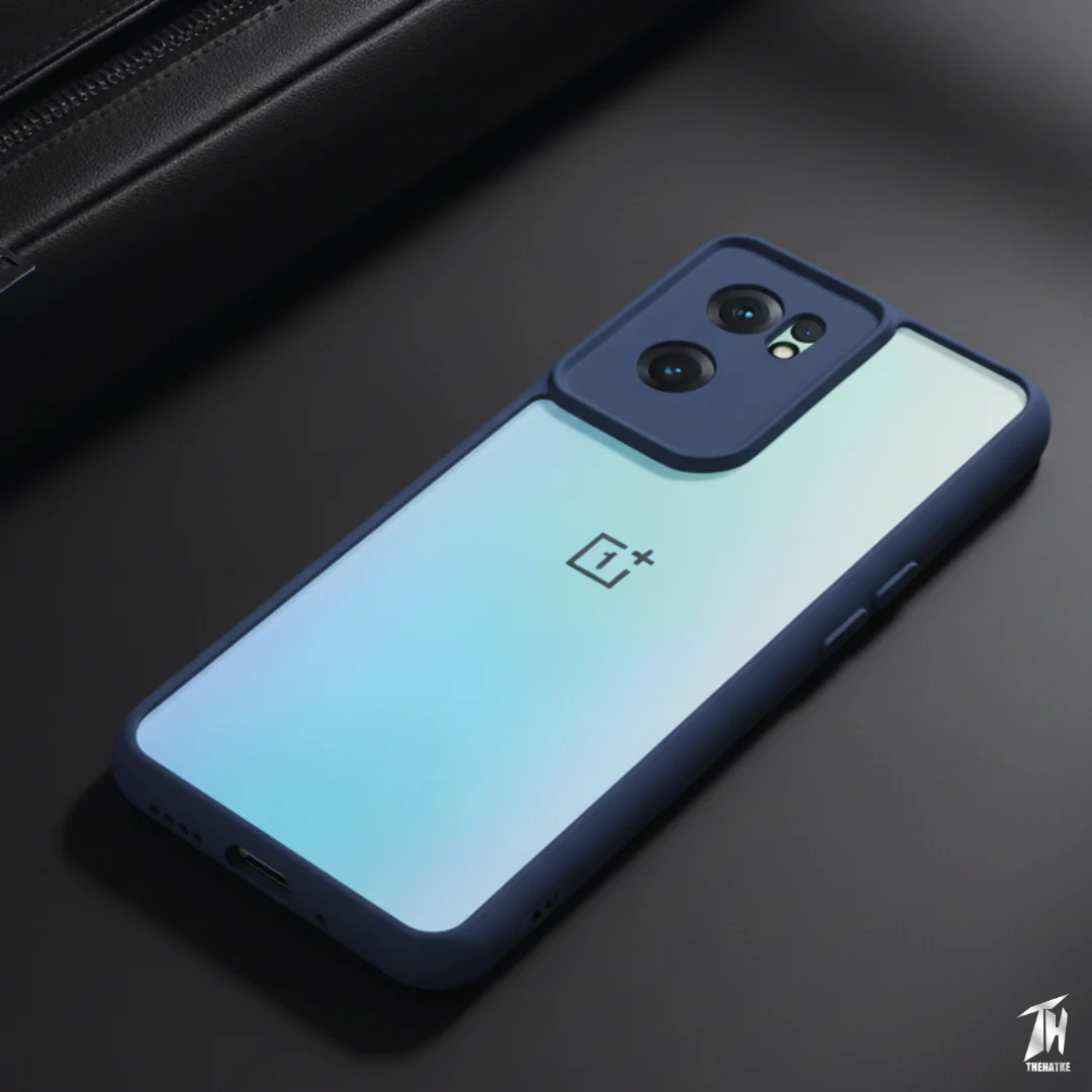 Pureview Dark Blue Transparent Silicone Case for Oneplus Nord Ce 2