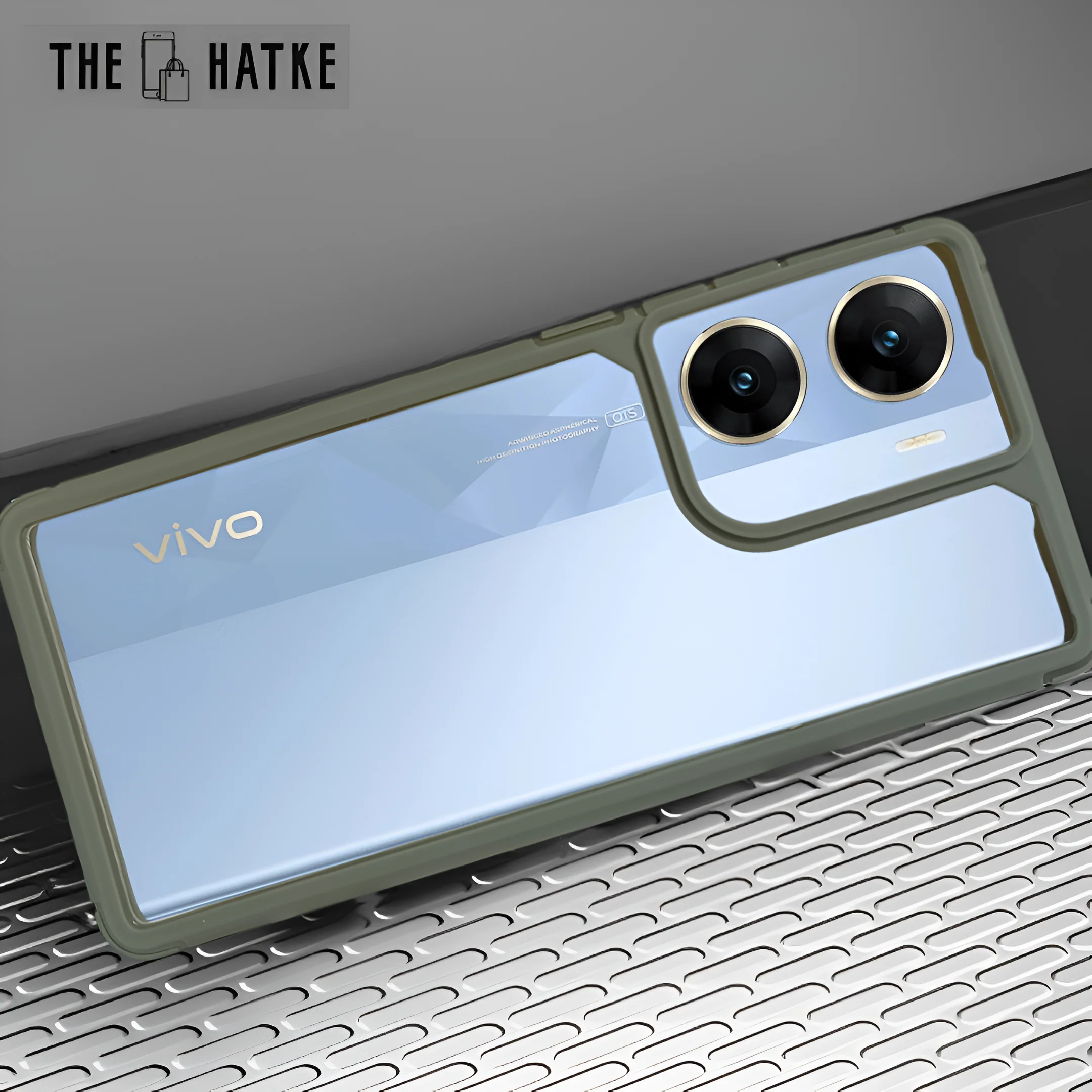 Pureview Grey Hybrid Shockproof Silicone Case for Vivo V29E