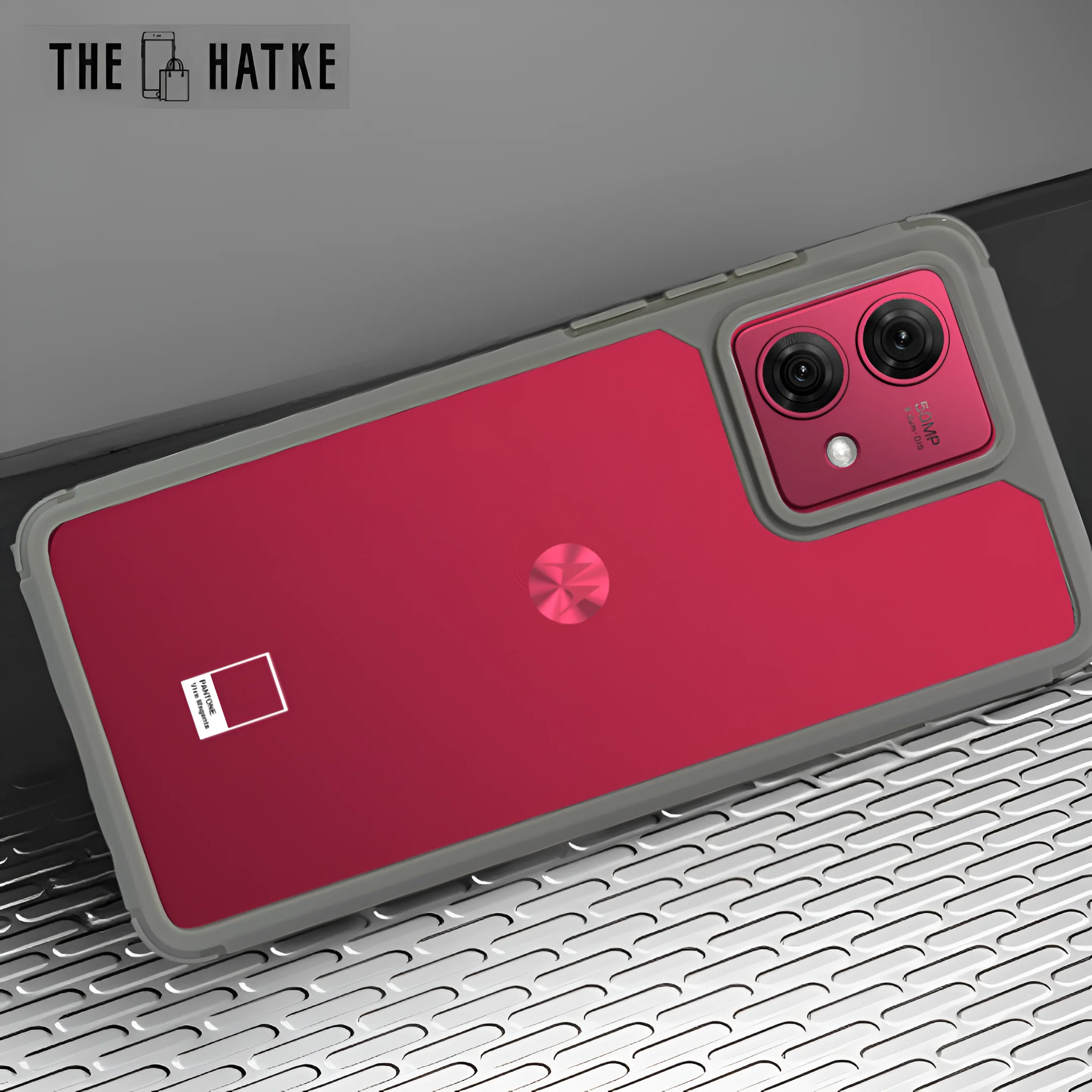 Pureview Grey Hybrid Shockproof Silicone Case for Motorola G84