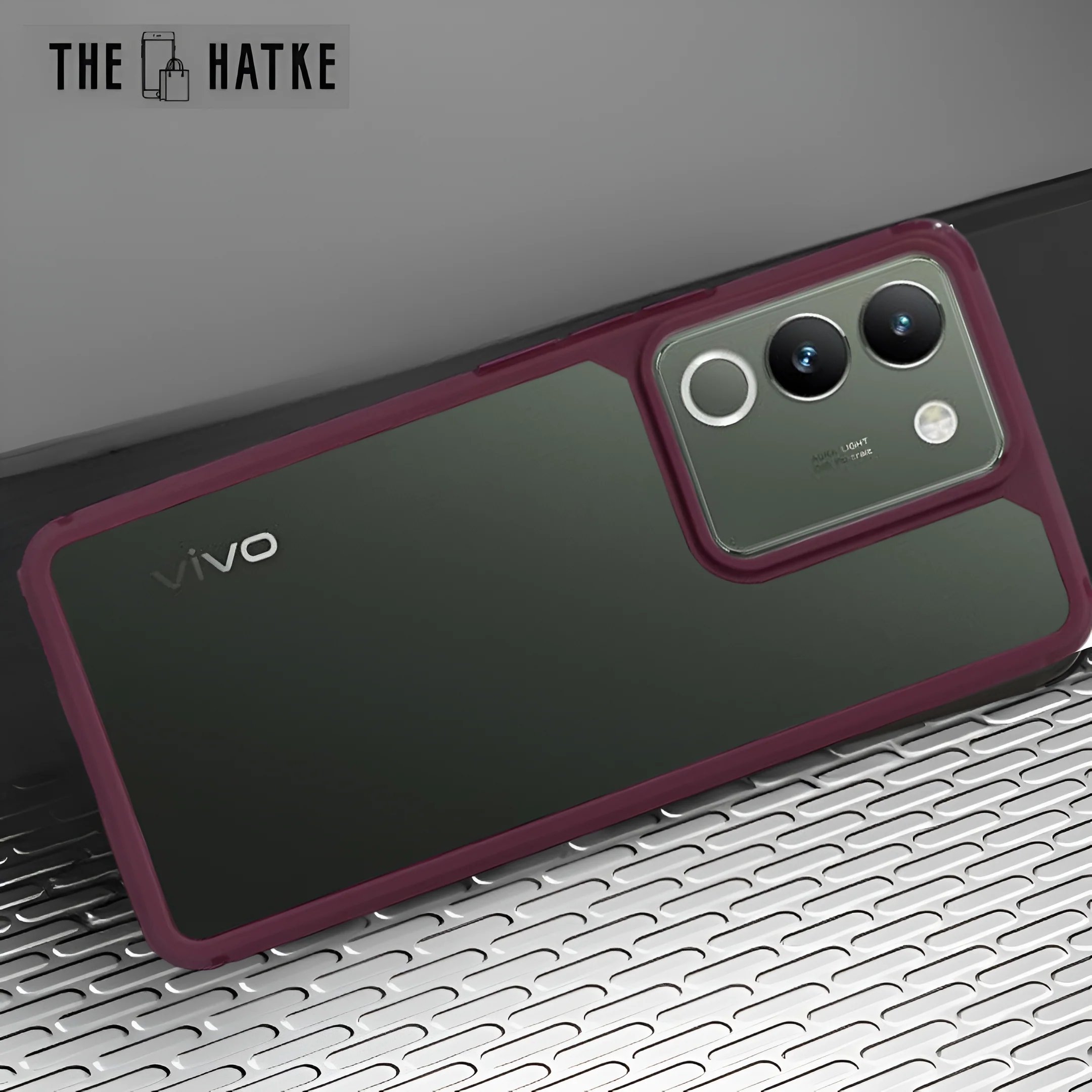 Pureview Mehroon Hybrid Shockproof Silicone Case for Vivo Y200
