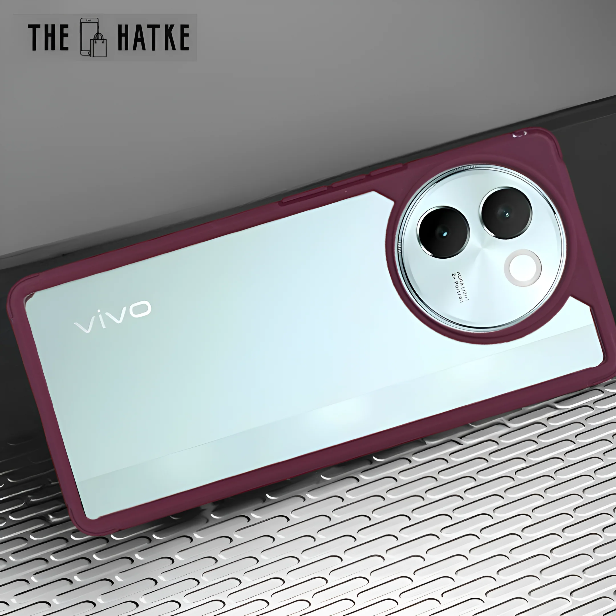 Pureview Mehroon Hybrid Shockproof Silicone Case for Vivo V30E