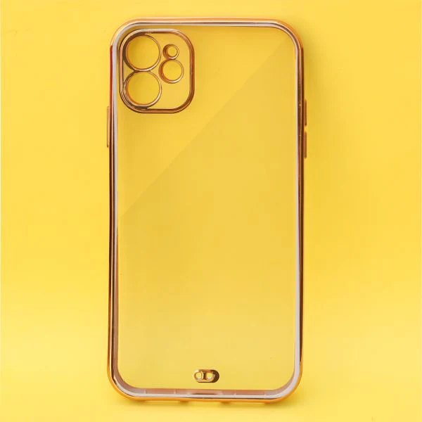 Purple Electroplated Transparent Case for Apple iphone 12 - Image 2