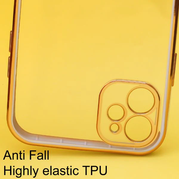Purple Electroplated Transparent Case for Apple iphone 12 - Image 3