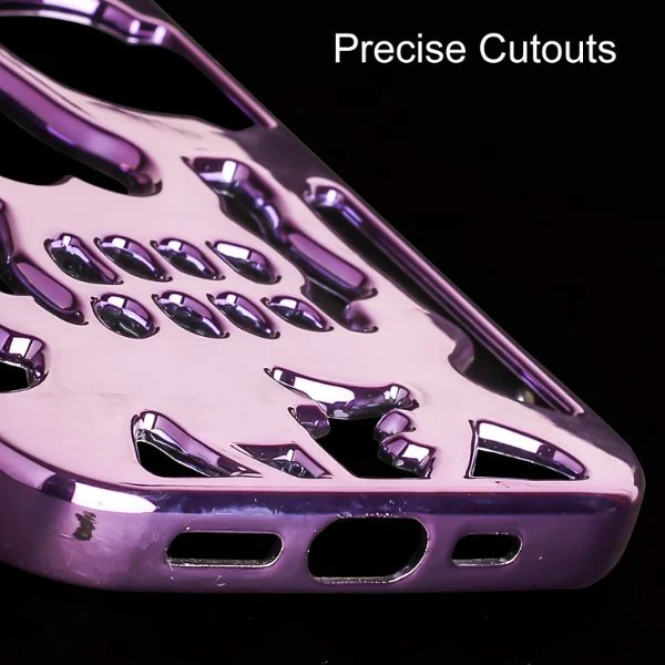 Purple Hollow Skull Design Silicone case for Apple iphone 14 - Image 6