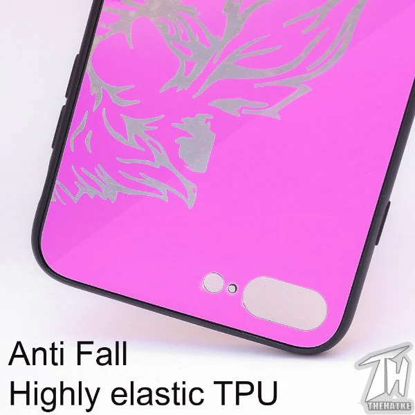 Purple Lion mirror Silicone Case for Apple Iphone 7 Plus - Image 3