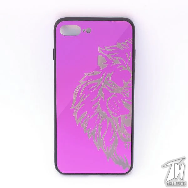 Purple Lion mirror Silicone Case for Apple Iphone 8 Plus - Image 2