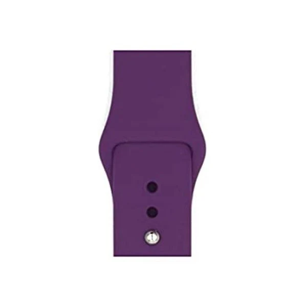 Purple Plain Silicone Strap For Watch Series 1 (42mm/44mm/45mm/46mm/49mm) - Image 2