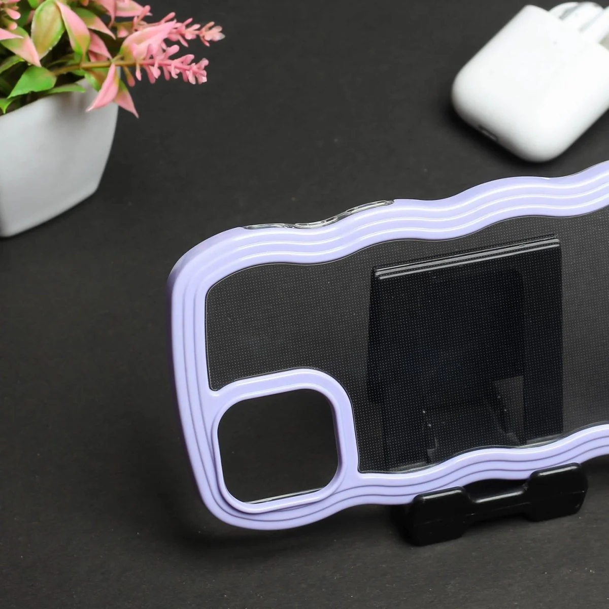 Purple Zig Zag Frame  Silicon Case for Apple Iphone 11 Pro Max - Image 3