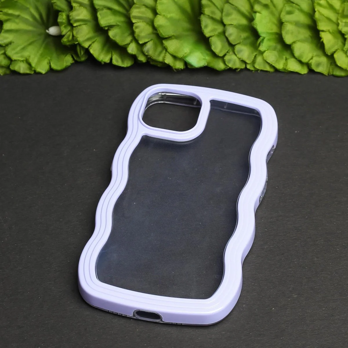 Purple Zig Zag Frame Silicon Case for Apple Iphone 14 Plus - Image 2