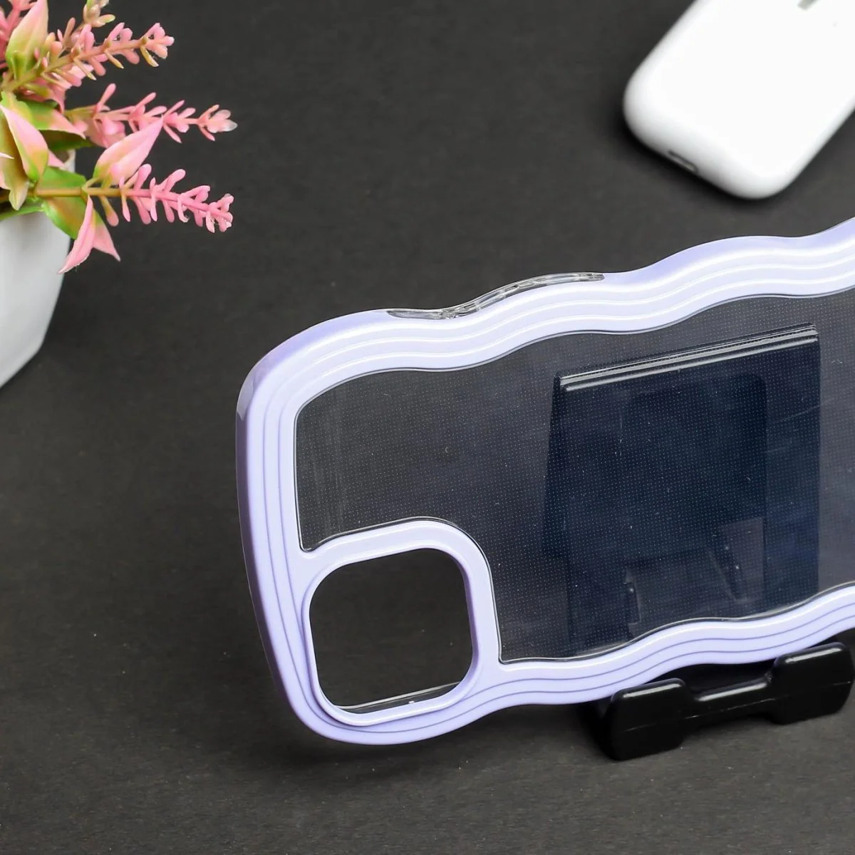 Purple Zig Zag Frame Silicon Case for Apple Iphone 14 Plus - Image 3