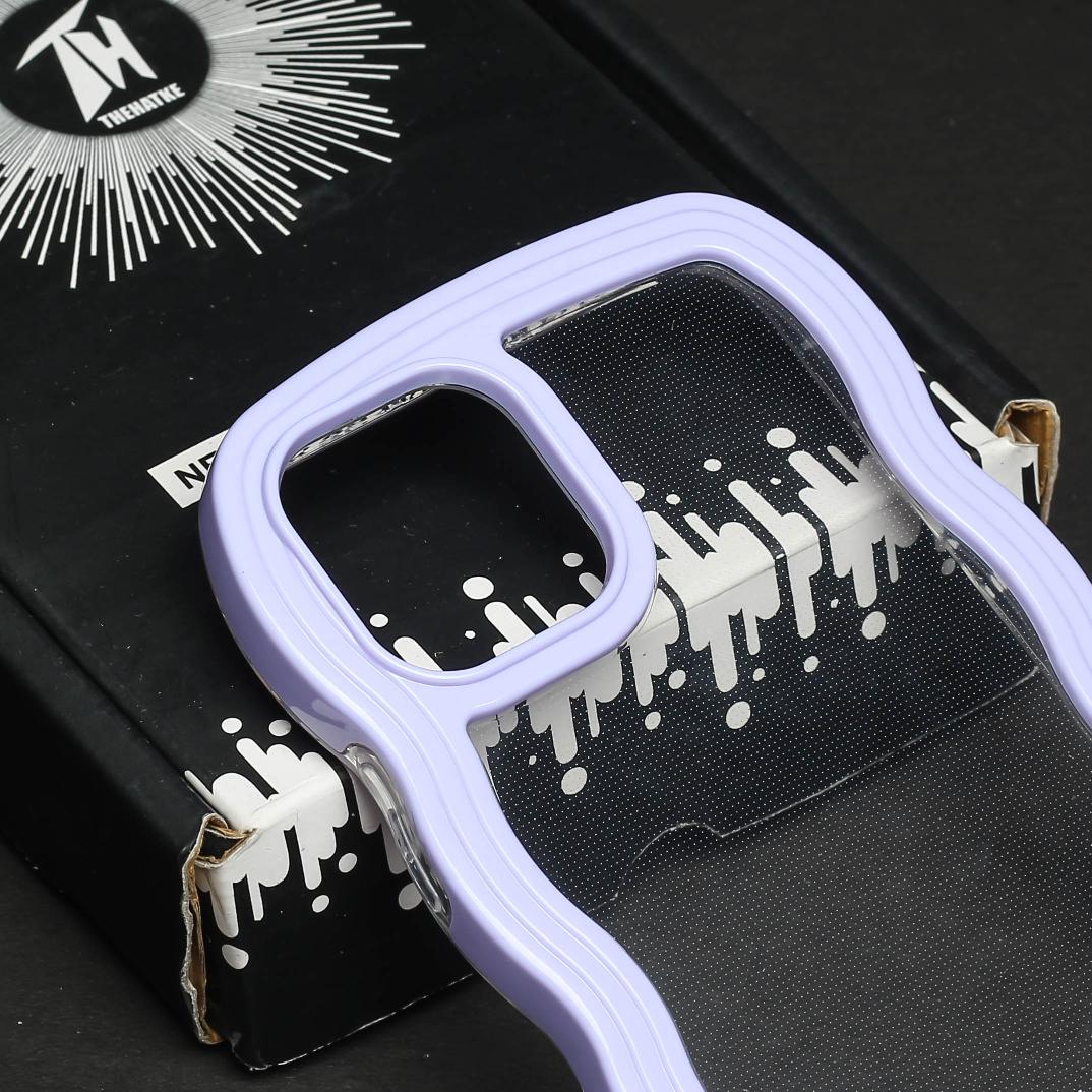 Purple Zig Zag Frame  Silicon Case for Apple Iphone 14 Pro Max - Image 4